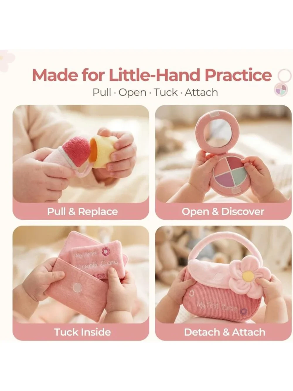 10-Piece Baby Purse Sensory Toy Set for Toddlers & Girls - Fun Developmental